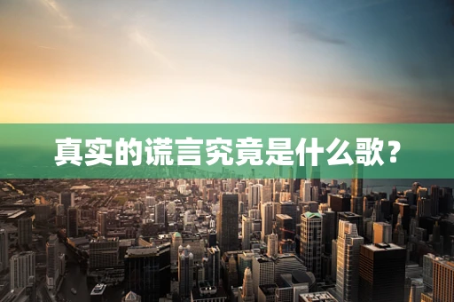 真实的谎言究竟是什么歌？
