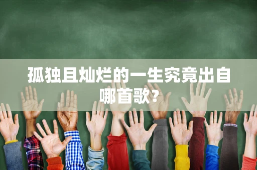 孤独且灿烂的一生究竟出自哪首歌? 孤独且灿烂的一生究竟出自哪首歌?