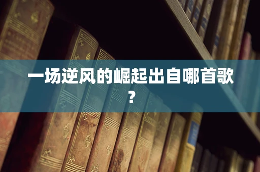 一场逆风的崛起出自哪首歌？