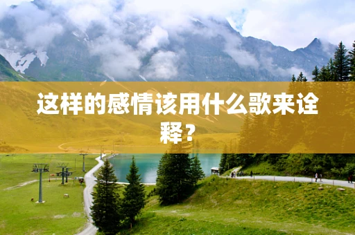 这样的感情该用什么歌来诠释？